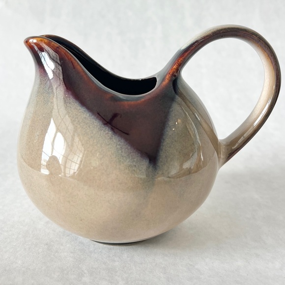 Japanese Sugar Bowl & Creamer Set Sango Nova Brown Stoneware Pottery 4933 - Picture 2 of 11